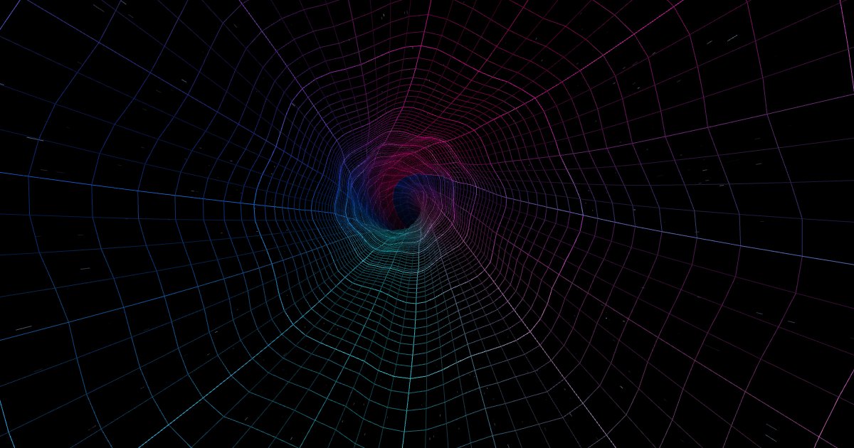 Neon Wireframe Tunnel